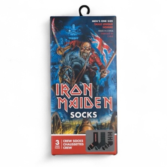 Iron Maiden Other - 3-Pack Iron Maiden Funny Novelty Crew Socks - NWT